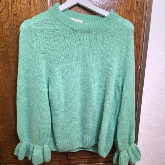 Nation Ltd Antoinette Flounce Wrist Sweater Size Medium - Picture 5 of 7